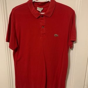 Lacoste Slim Fit Red Polo